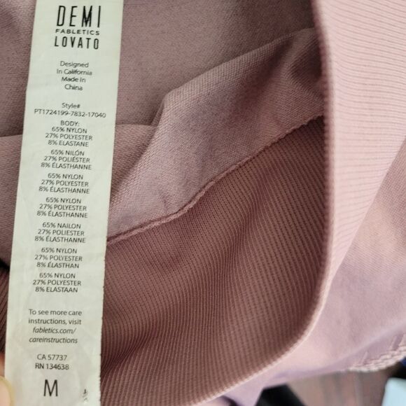 Fabletics Demi Lovato Seamless Two Tone Pink Leggi - Picture 3 of 3